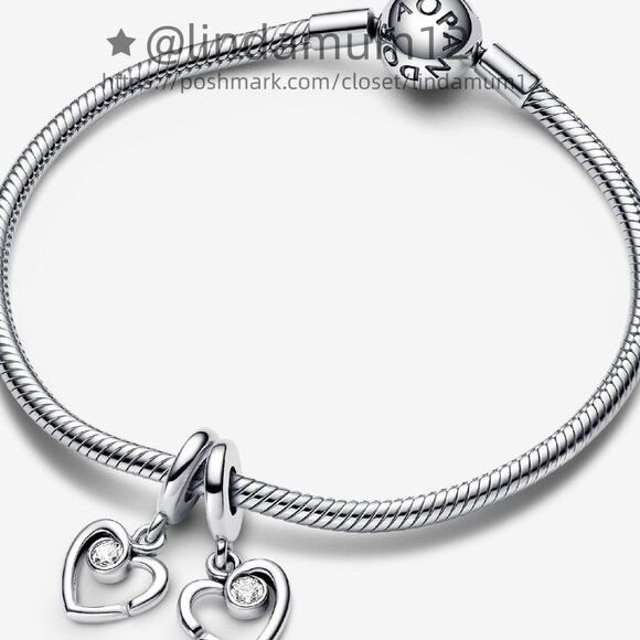 Pandora Forever & Always Splittable Dangle Charm - Picture 4 of 6